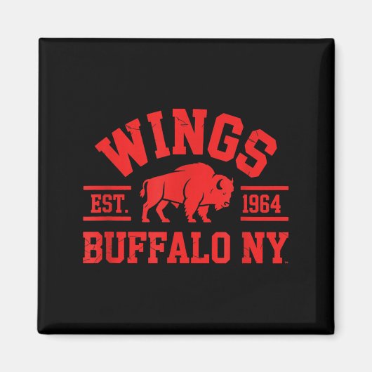 Wings Est 1964 バッファローNY マグネット (正面)