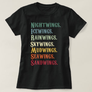 Wings of Fireキャラクタードラゴンズ愛好家の本 Tシャツ
