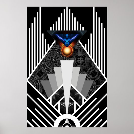 Wings Of Lightning Deco Mech Flare Archival Poster ポスター (正面)