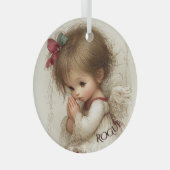 Wings of Prayer with Custom Name ガラスオーナメント (正面右)