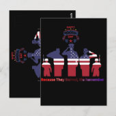 Wings of remembrance black ポストカード (正面/裏面)