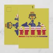 Wings of remembrance mustard yellow ポストカード (正面/裏面)