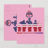 Wings of remembrance pink ポストカード (正面/裏面)