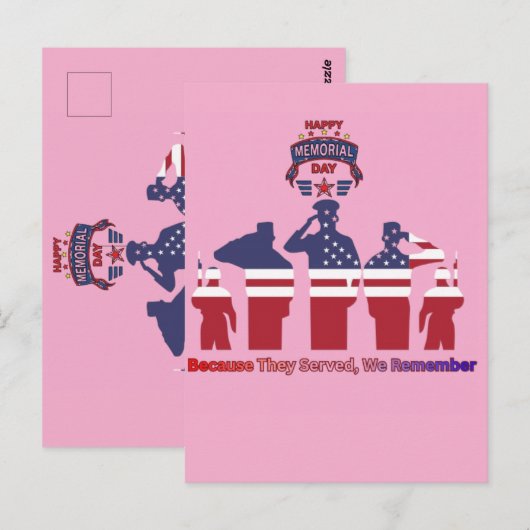 Wings of remembrance pink ポストカード (正面/裏面)