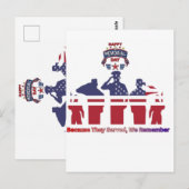 Wings of remembrance white ポストカード (正面/裏面)