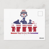 Wings of remembrance white ポストカード (裏面)