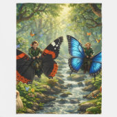 Wings of the Grove premium fantasy fleece blanket フリースブランケット (正面)