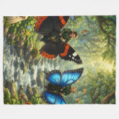 Wings of the Grove premium fantasy fleece blanket フリースブランケット (正面(横))