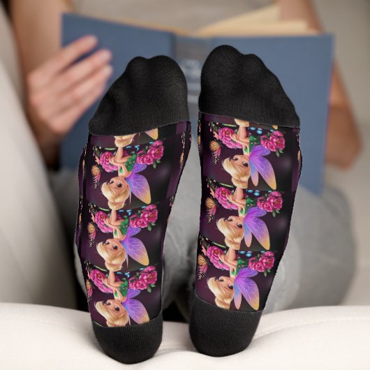 Wings of Wonder – Fairy Christmas Crew Socks ソックス (底面)