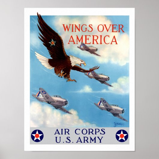 Wings Over America -- Air Corps第2次世界大戦 ポスター (正面)