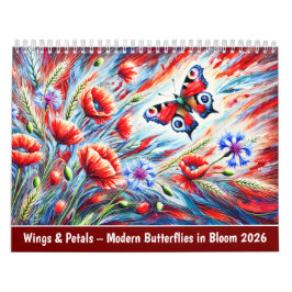 Wings & Petals – Modern Butterflies in Bloom 2026 カレンダー