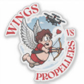 Wings vs Propellers, Cupidon vs Drone, Valentine’s シール (正面)