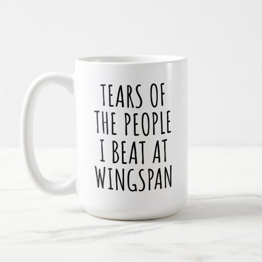 Wingspanで私が負かした人々の涙 コーヒーマグカップ (左)