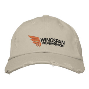 WINGSPANロゴ凹凸型キャップ 刺繍入りキャップ