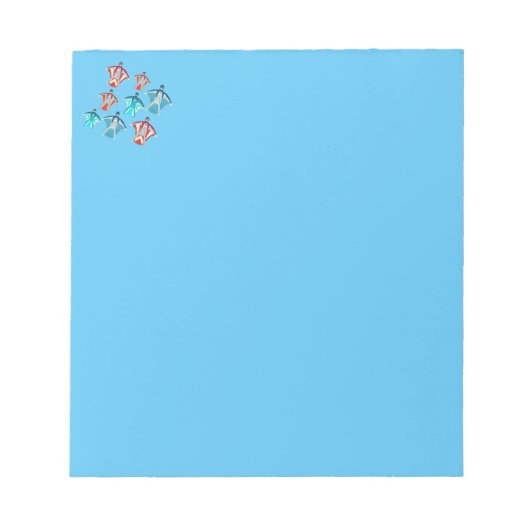 Wingsuet Skydivingをテーマにした ノートパッド (正面)