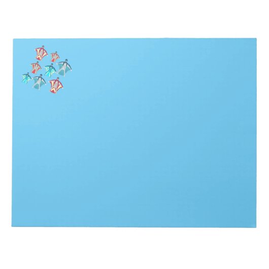 Wingsuet Skydivingをテーマにした ノートパッド (正面)
