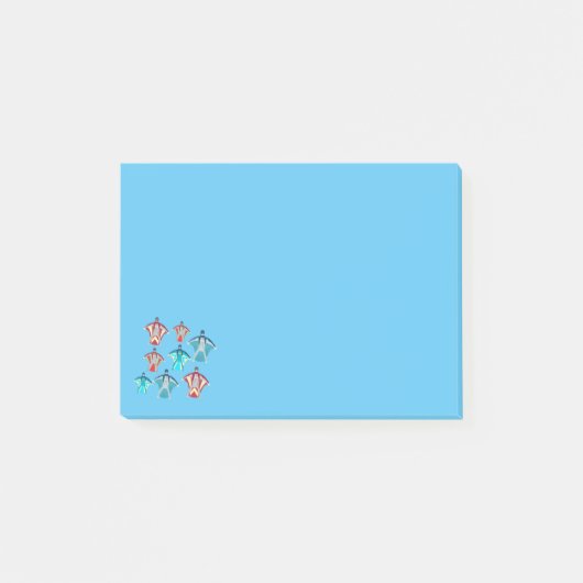 Wingsuet Skydivingをテーマにした ポストイット (正面)