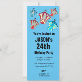 Wingsuet Skydivingをテーマにした 招待状