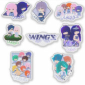 Wingz ステッカーコレクション - シート3 シール (正面)