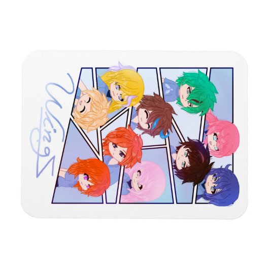 Wingz Multi Character Magnet マグネット (横)