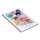 Wingz Multi Character Spiral Photo Notebook ノートブック (右側)