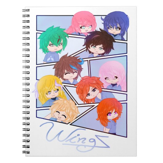 Wingz Multi Character Spiral Photo Notebook ノートブック (正面)