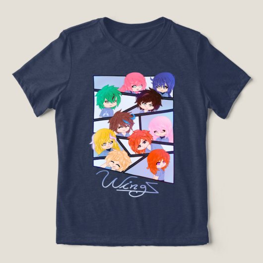 Wingz Multi Characters トライブレンドＴシャツ (デザイン正面)