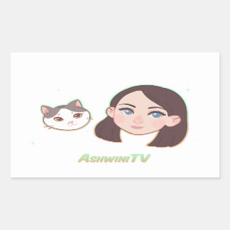 WiniとMatty長方形ステッカー 長方形シール