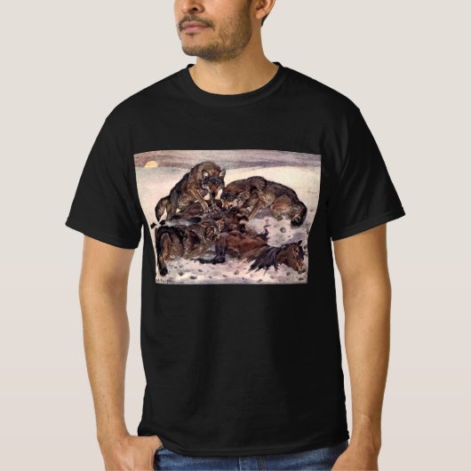 Winifred Austenによるオオカミ ビンテージの野生動物 Tシャツ (正面)