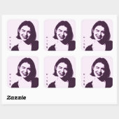 "Wink" Square Sticker flirty girl design pink sass スクエアシール (シート)