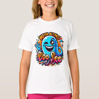Winking Boo Jee ghost Tシャツ