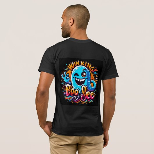 Winking Boo Jee ghost Tシャツ (裏面フル)