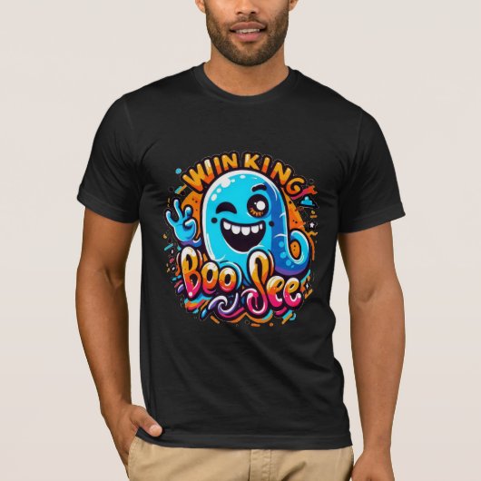 Winking Boo Jee ghost Tシャツ (正面)