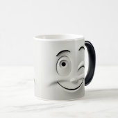 Winking Cartoon Face 3D モーフィングマグカップ (正面右)
