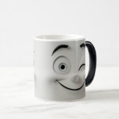 Winking Cartoon Face 3D モーフィングマグカップ (正面右)