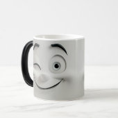 Winking Cartoon Face 3D モーフィングマグカップ (正面左)