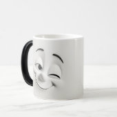 Winking Cartoon Face 3D モーフィングマグカップ (正面左)