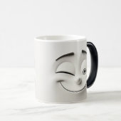 Winking Cartoon Face 3D モーフィングマグカップ (正面右)