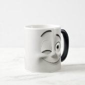 Winking Cartoon Face 3D モーフィングマグカップ (正面右)