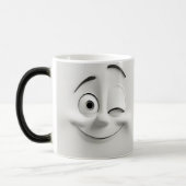 Winking Cartoon Face 3D モーフィングマグカップ (左)