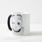 Winking Cartoon Face 3D モーフィングマグカップ (正面左)