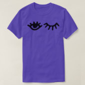 winking eyes wink eyes black and white 1 tシャツ (デザイン正面)
