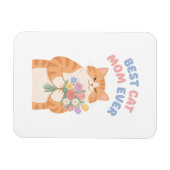 Winking Ginger Tabby Cat Mother's Day Art マグネット (横)