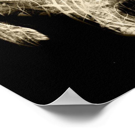 winking weimaraner ポスター (角)