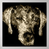 winking weimaraner ポスター (正面)