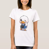 Winky Duck Explorer – Adorable Cartoon Duck Tシャツ (正面)