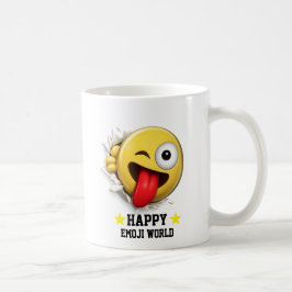 Winky Emoji Classic White Mug | Funny 3D Character コーヒーマグカップ
