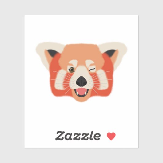 Winky Red Panda シール (シート)
