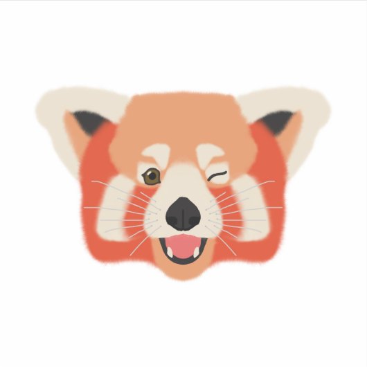 Winky Red Panda シール (正面)