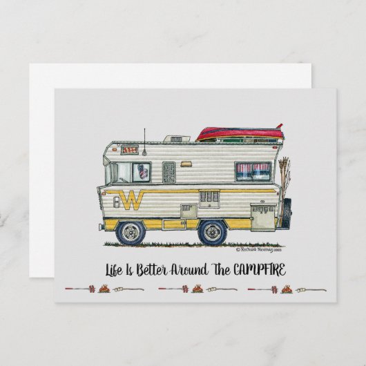 WINNEBAGO RVのご機嫌な人の芸術のプリントのかわいいお洒落 ポストカード (正面/裏面)